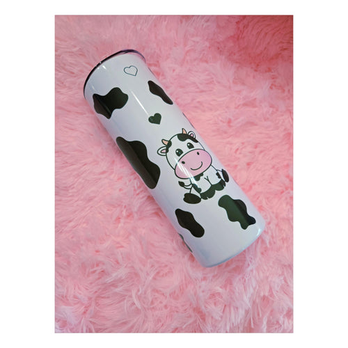 Cow Print Tumbler Cup, Iced Coffee, 20 oz