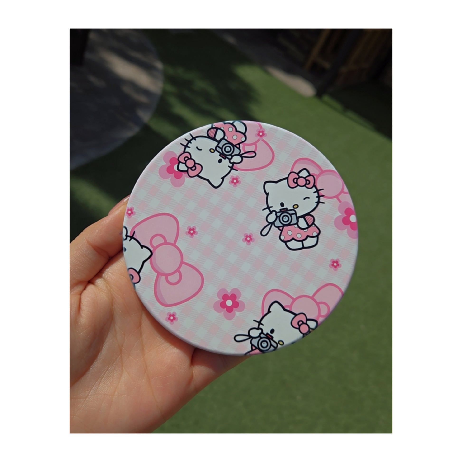 Pink Hello Kitty Ceramic Coaster