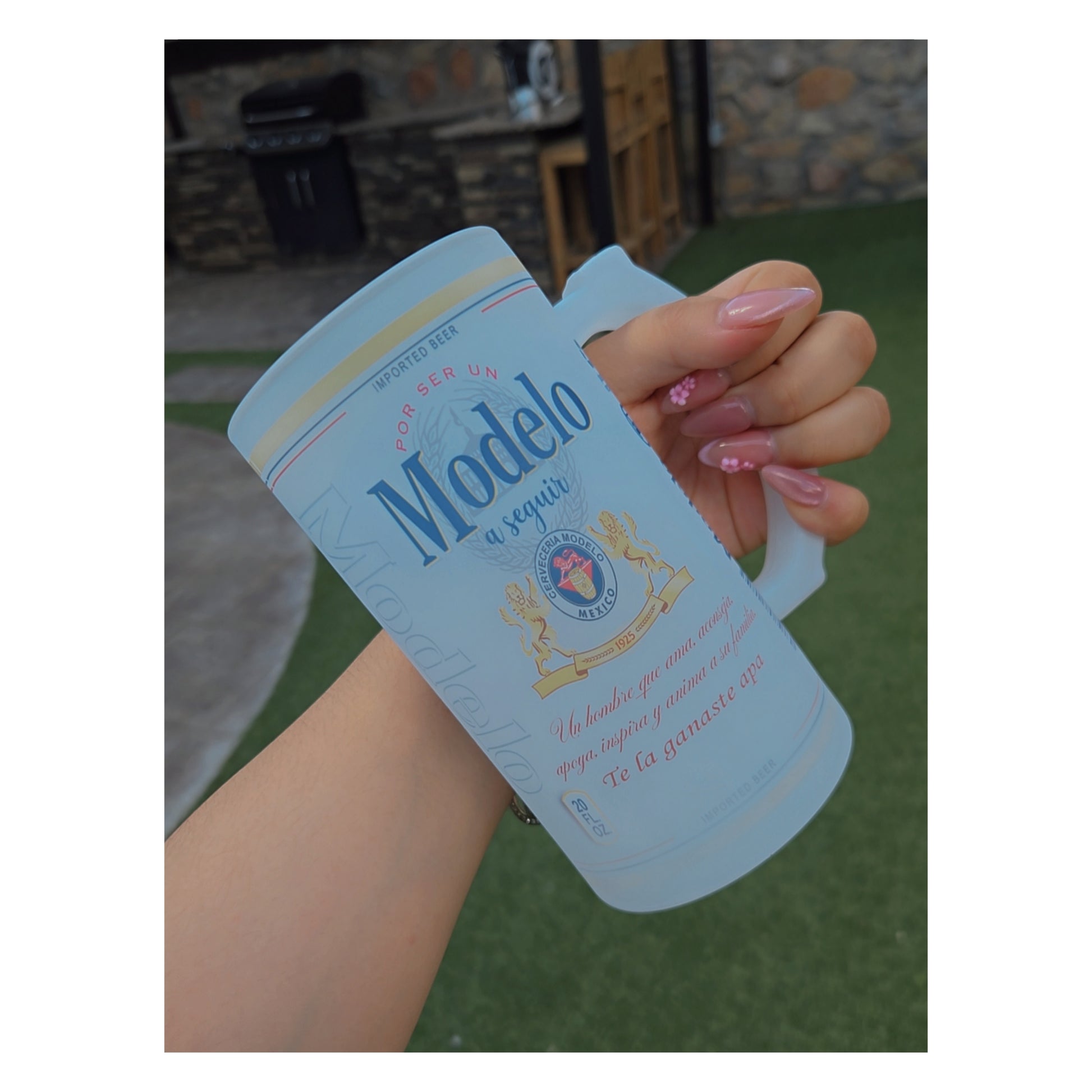 Modelo-Inspired Beer Mug