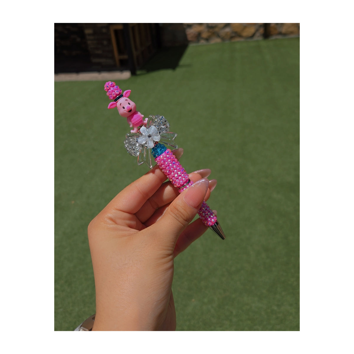 Piglet Beaded Rhinestone Pen 🐽💗