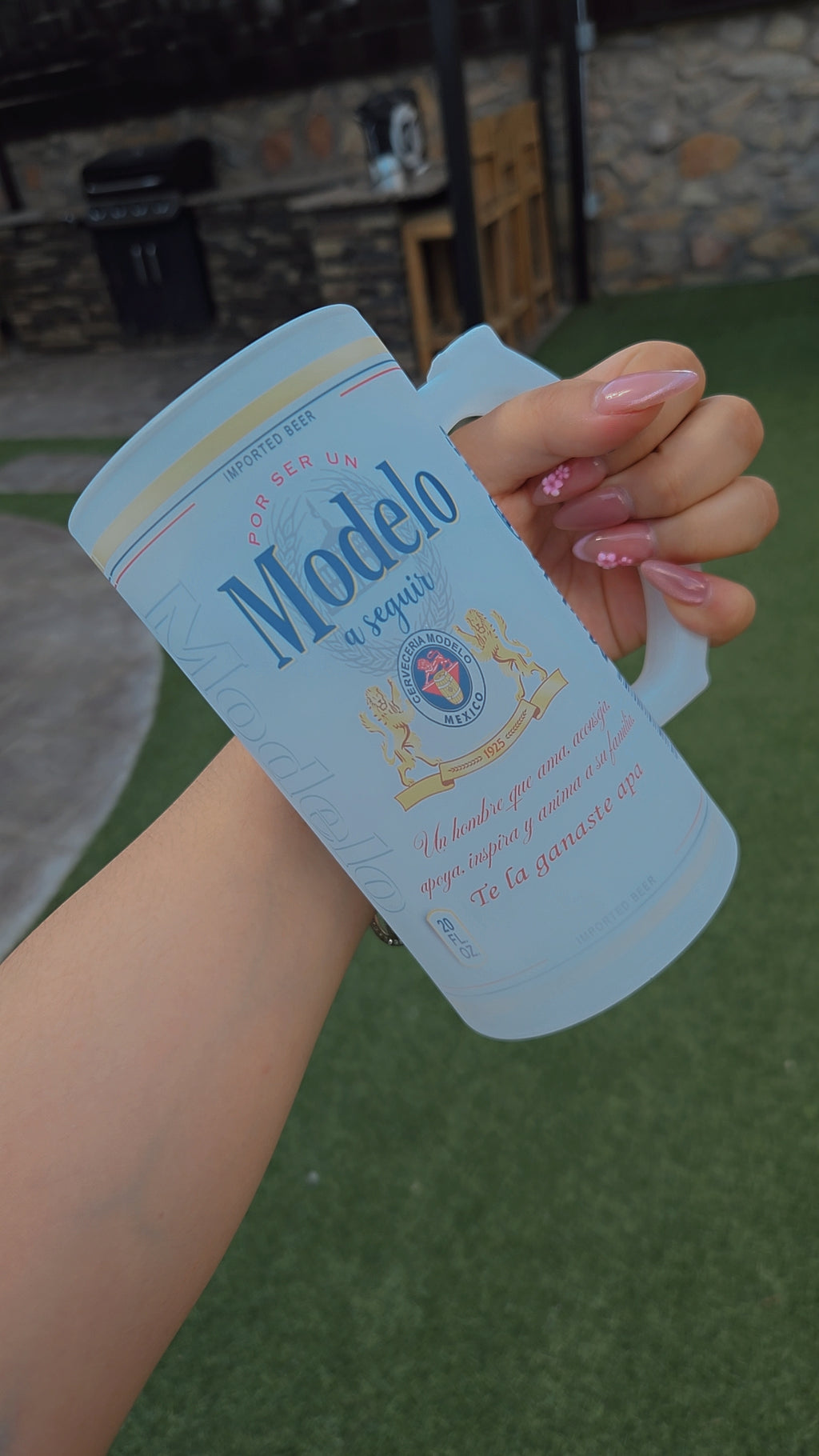 Modelo-Inspired Beer Mug
