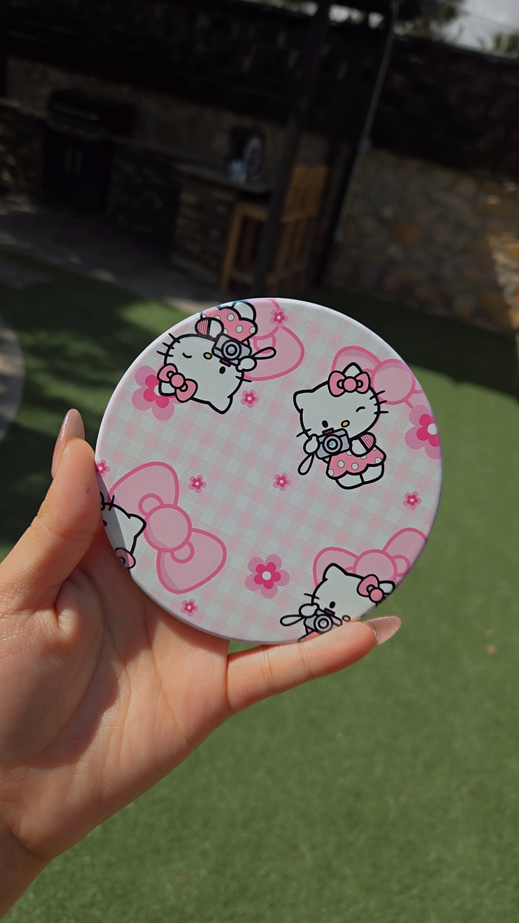 Pink Hello Kitty Ceramic Coaster