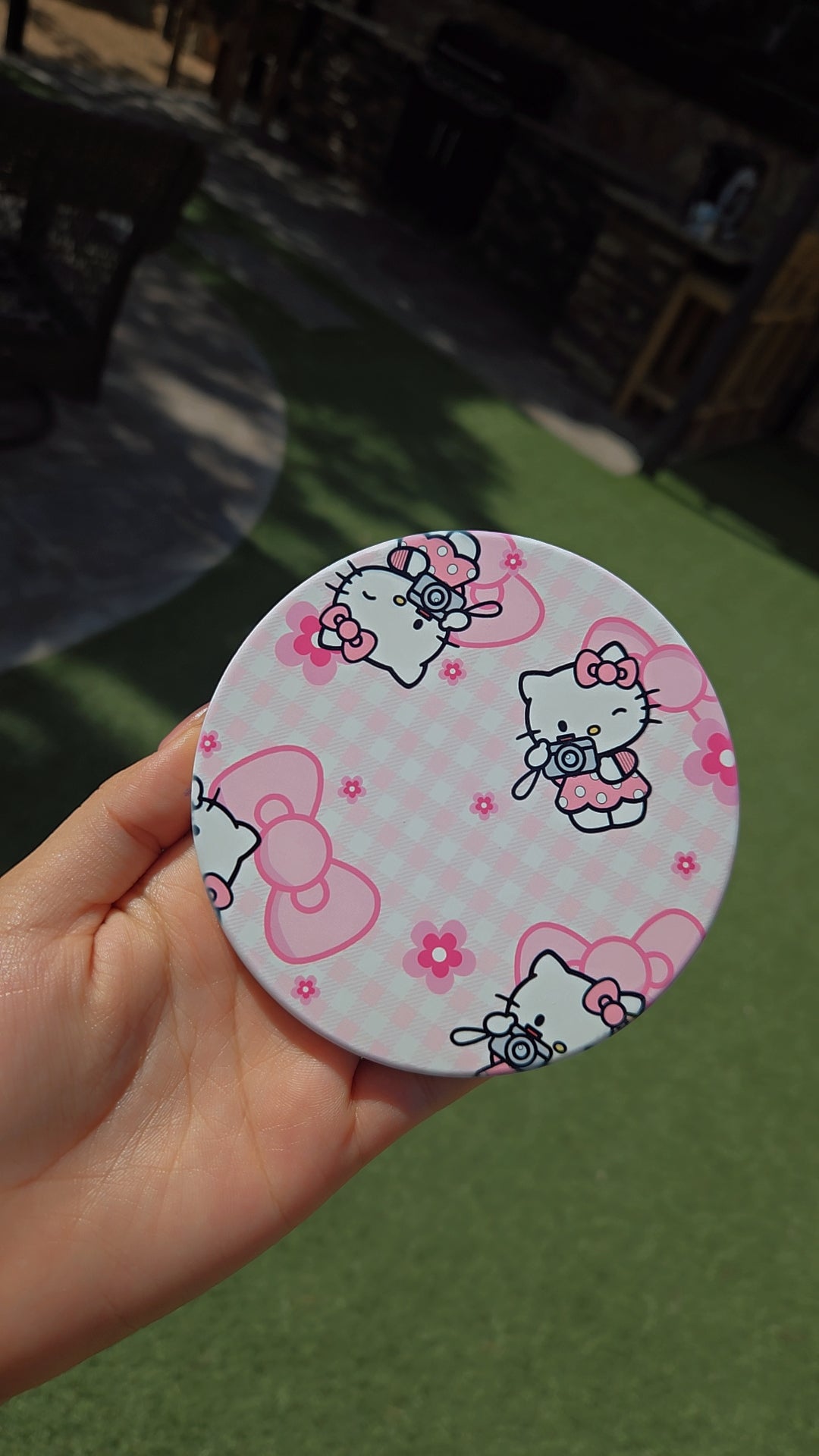 Pink Hello Kitty Ceramic Coaster (Set Of 6)