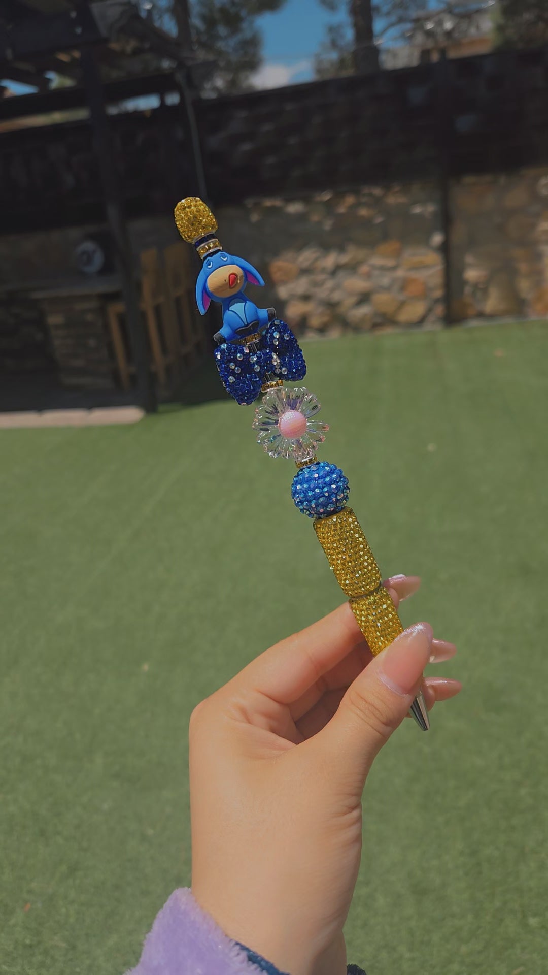 Eeyore Beaded Rhinestone Pen