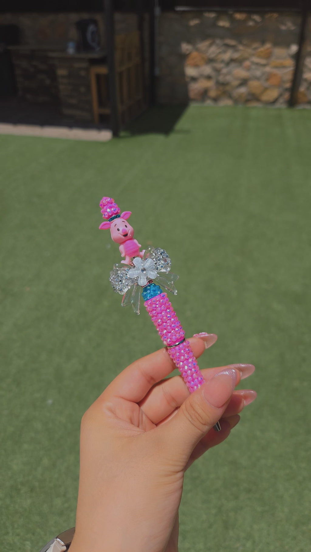 Piglet Beaded Rhinestone Pen 🐽💗