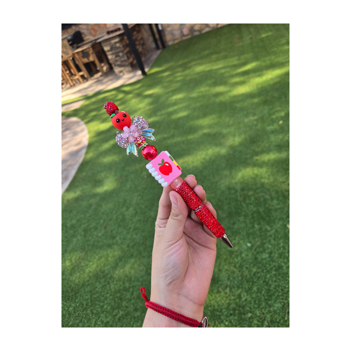 Teacher's Cutie Apple Pen 🍎📚🎀